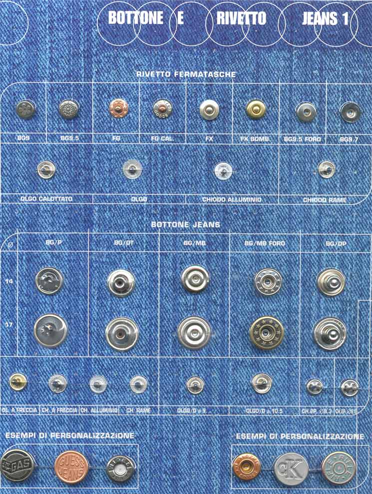 Bottone Jeans -  Jeans snap fasteners and rivets 1